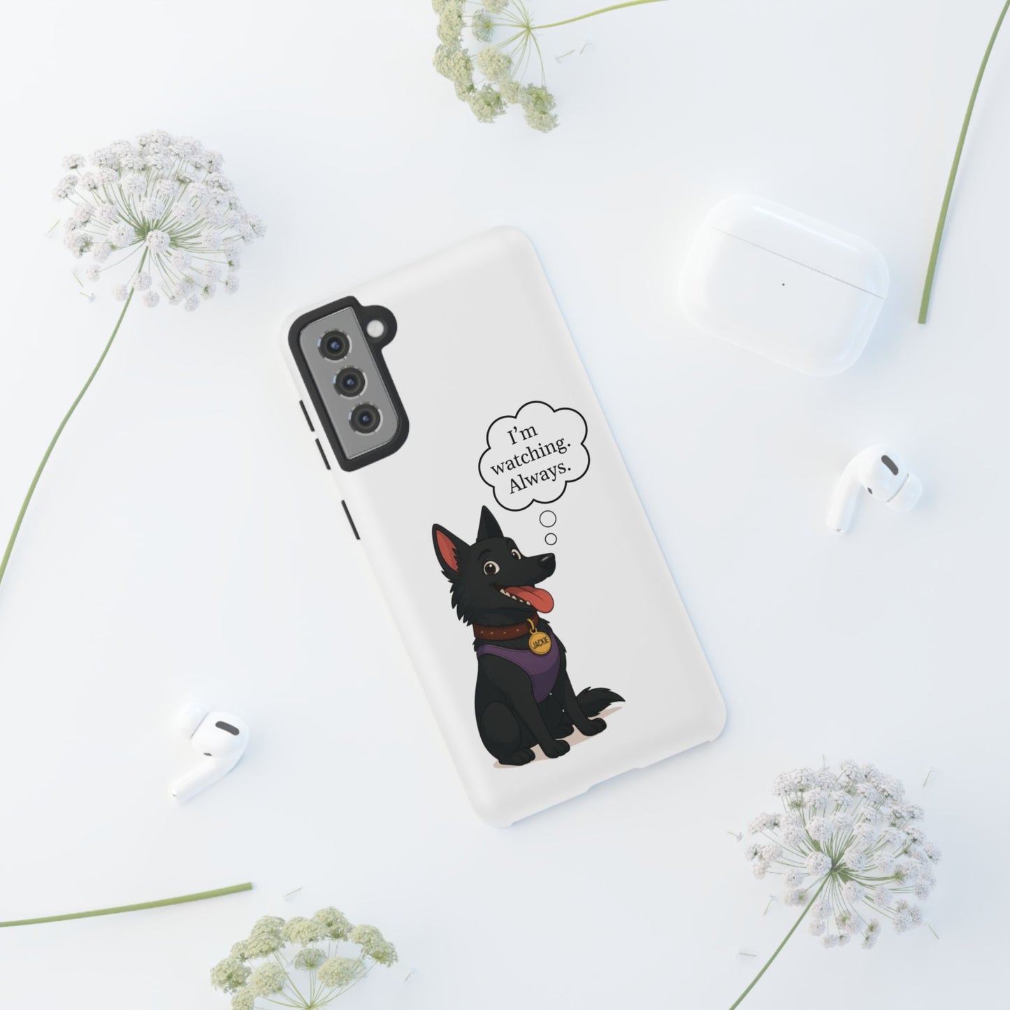 Jackie the Watcher – Funny Dog Phone Case