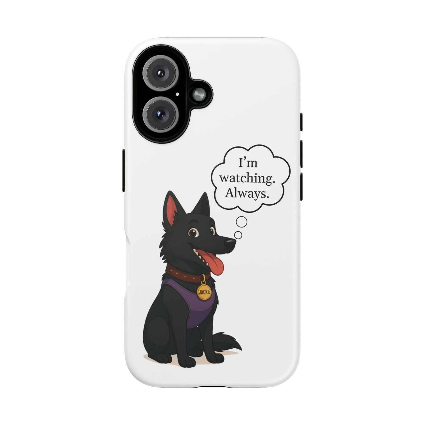 Jackie the Watcher – Funny Dog Phone Case