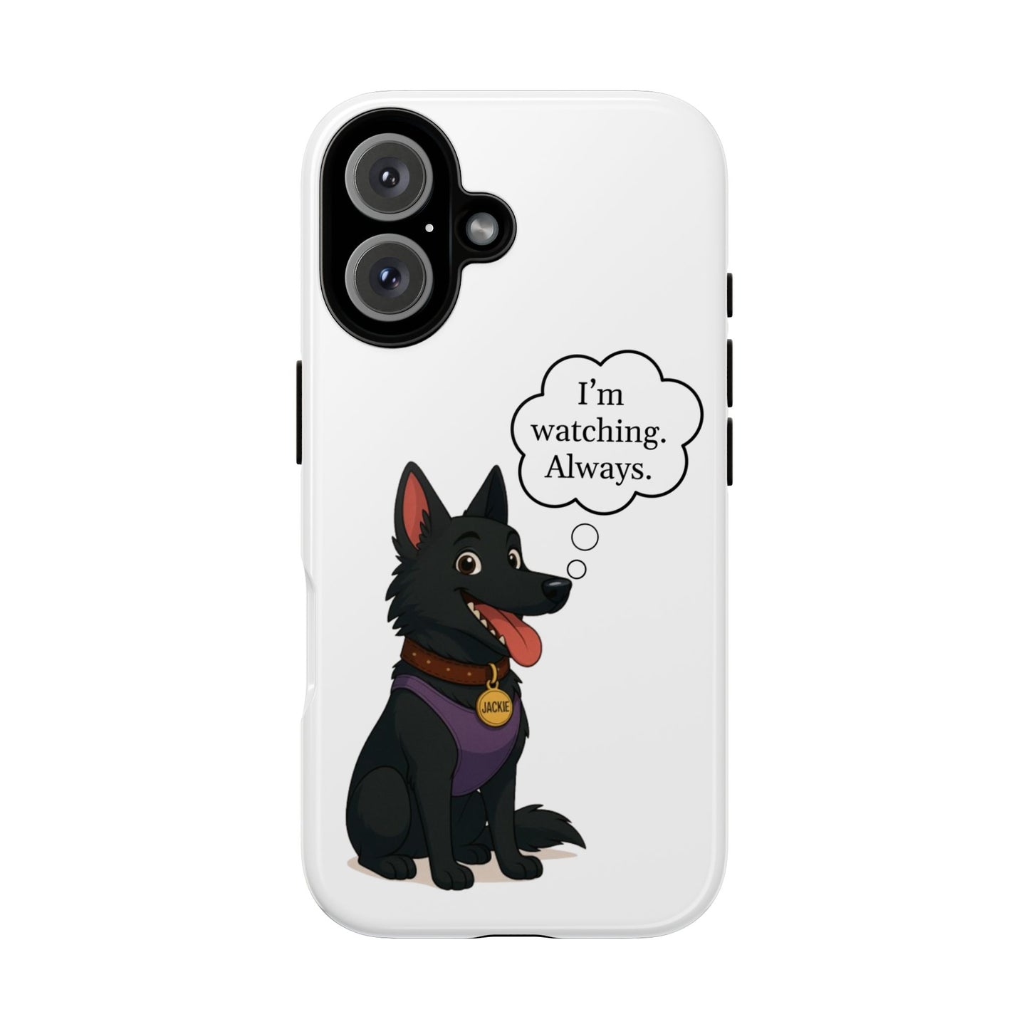 Jackie the Watcher – Funny Dog Phone Case
