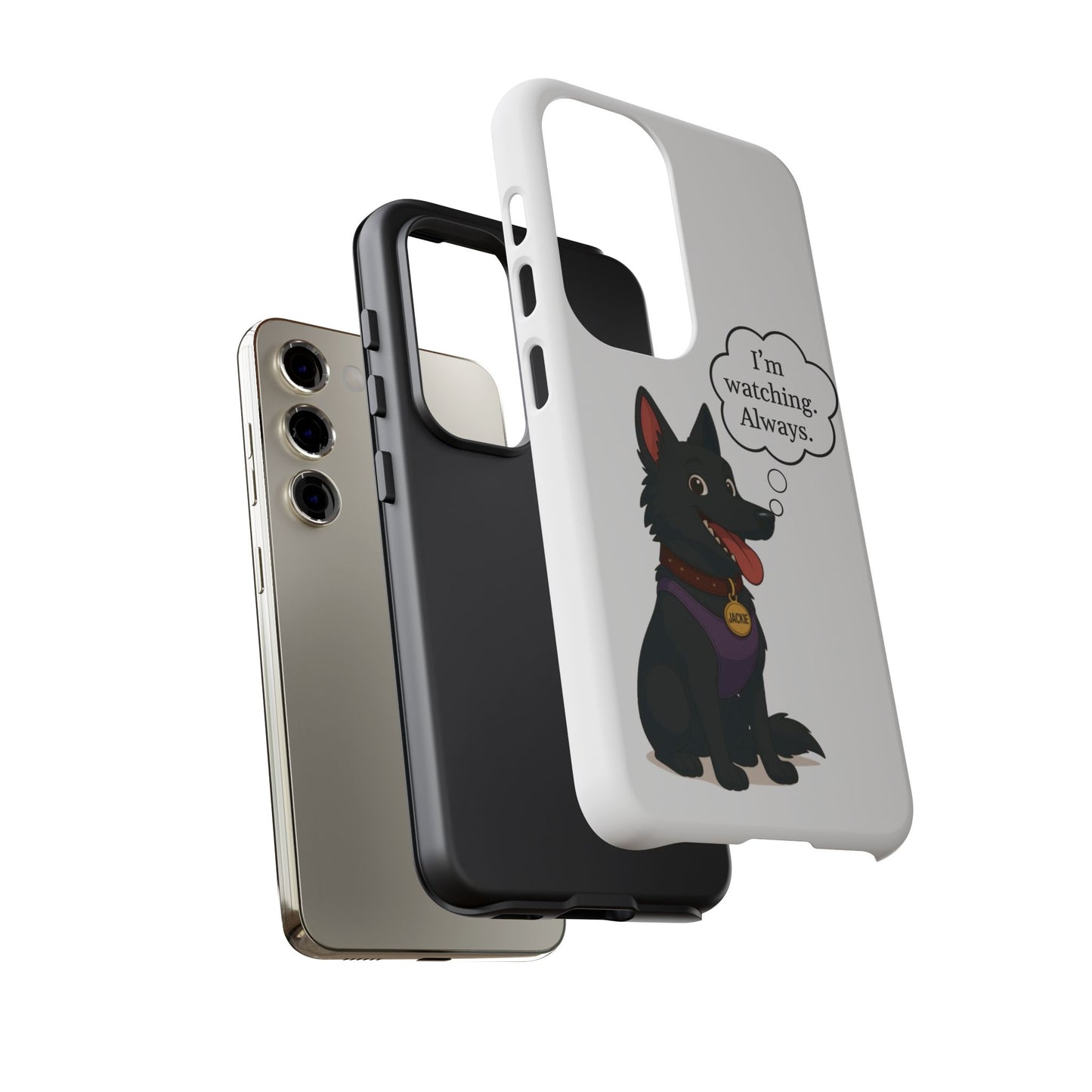 Jackie the Watcher – Funny Dog Phone Case