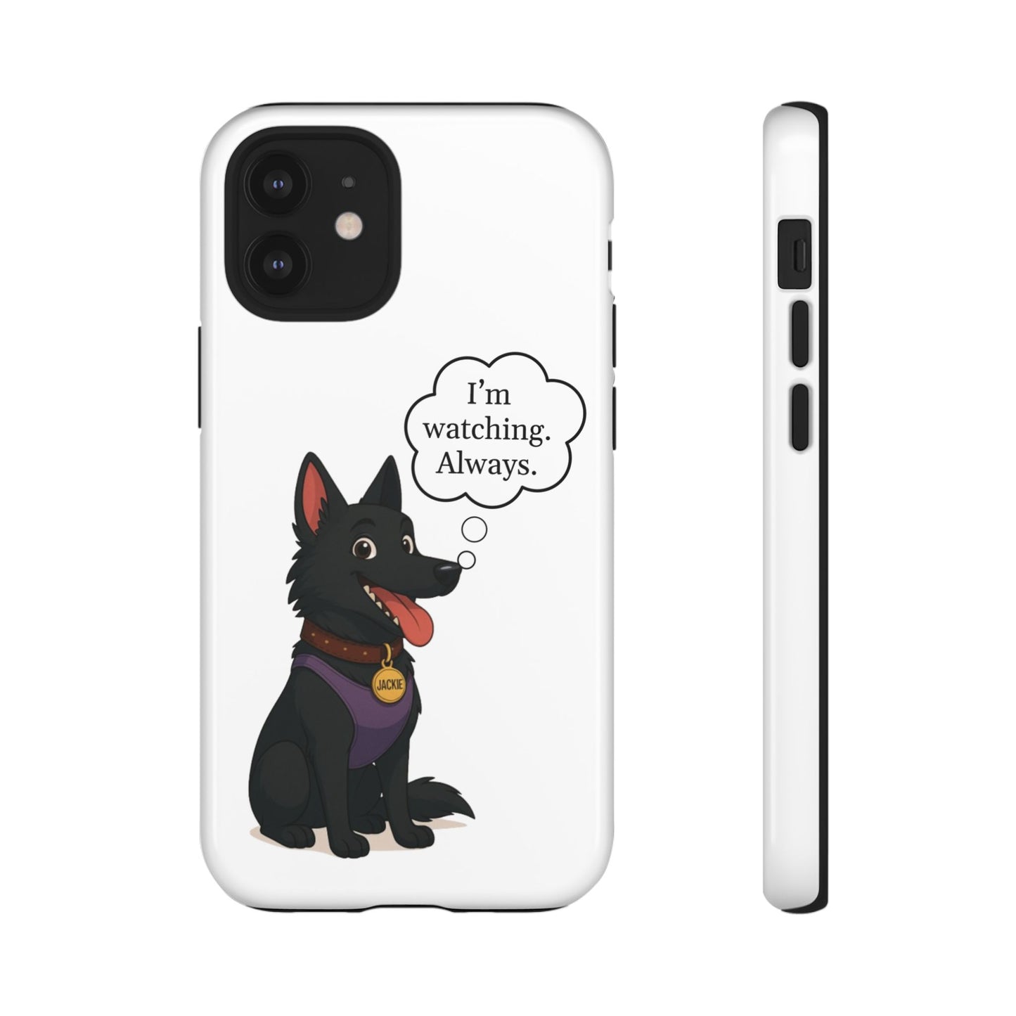 Jackie the Watcher – Funny Dog Phone Case