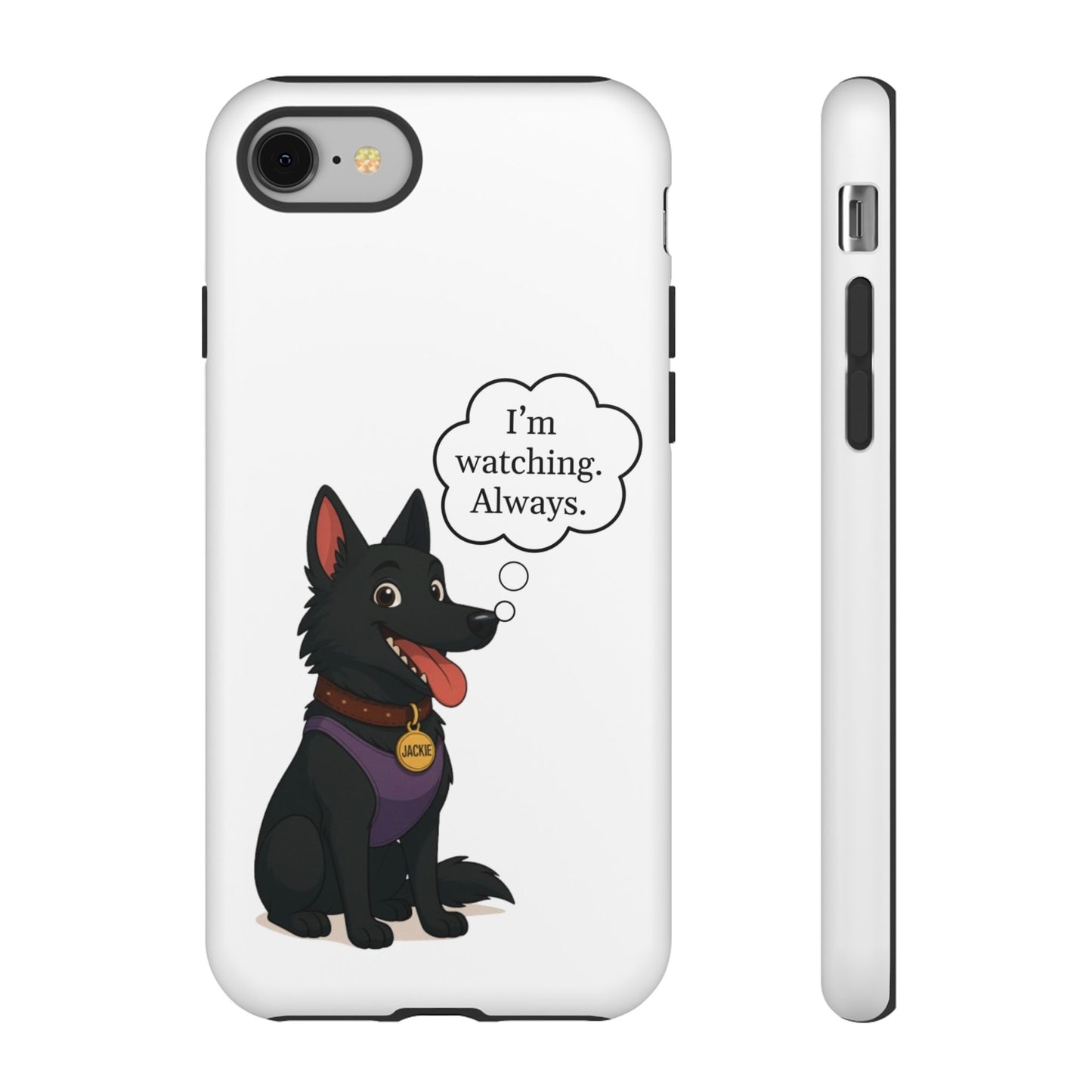 Jackie the Watcher – Funny Dog Phone Case