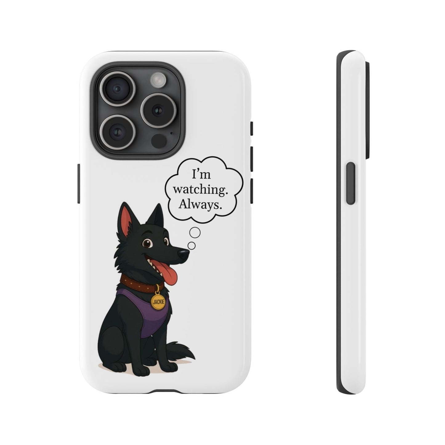 Jackie the Watcher – Funny Dog Phone Case