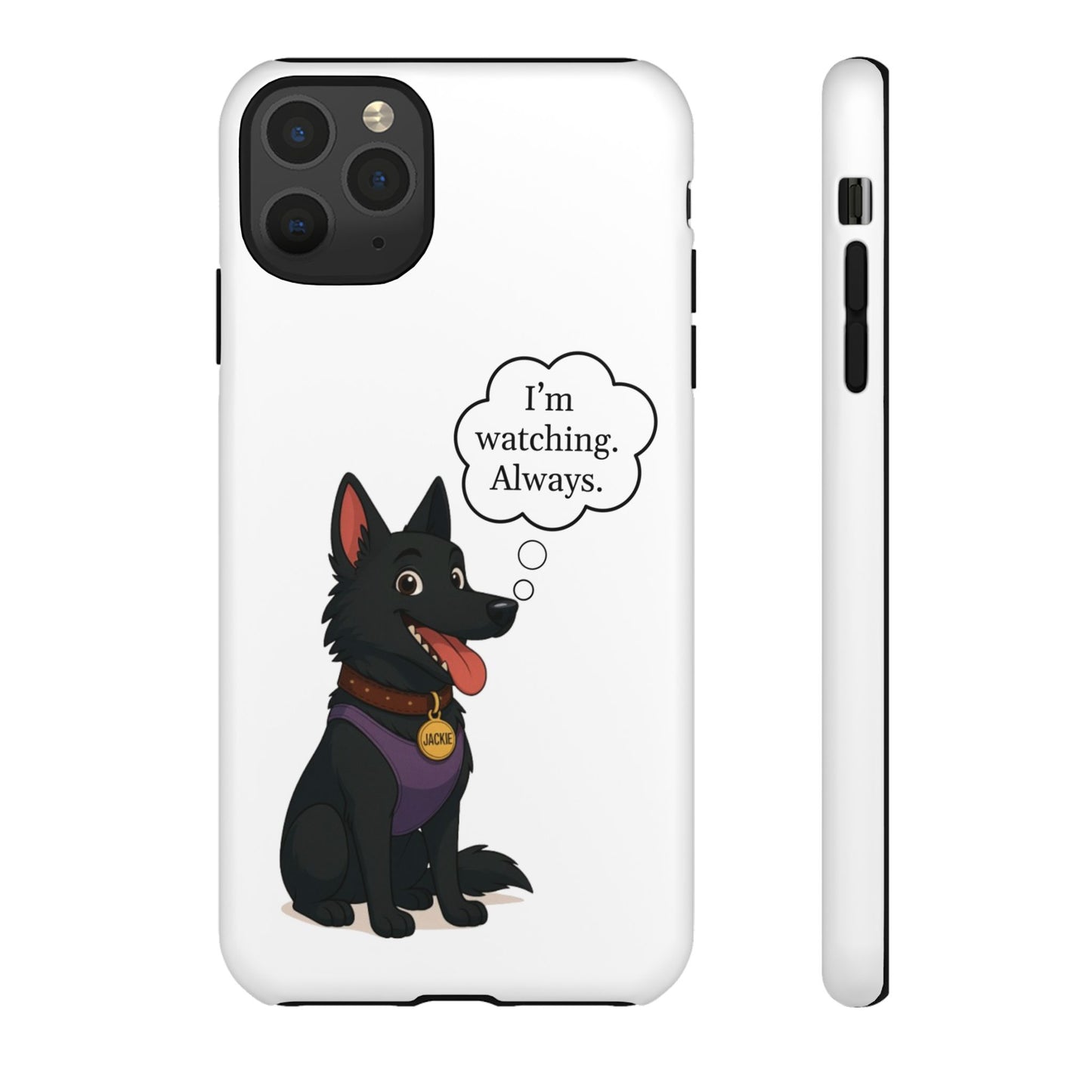 Jackie the Watcher – Funny Dog Phone Case
