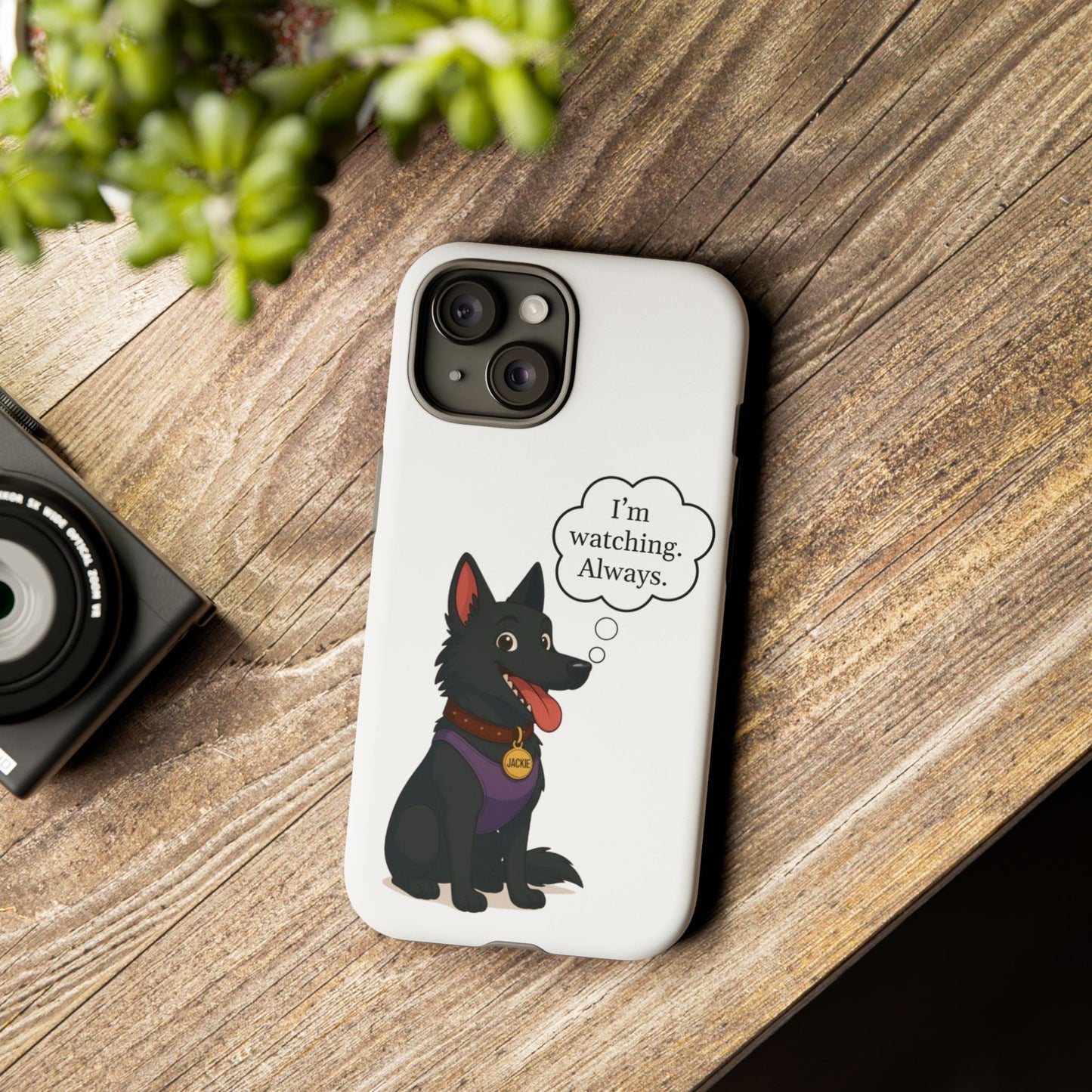 Jackie the Watcher – Funny Dog Phone Case