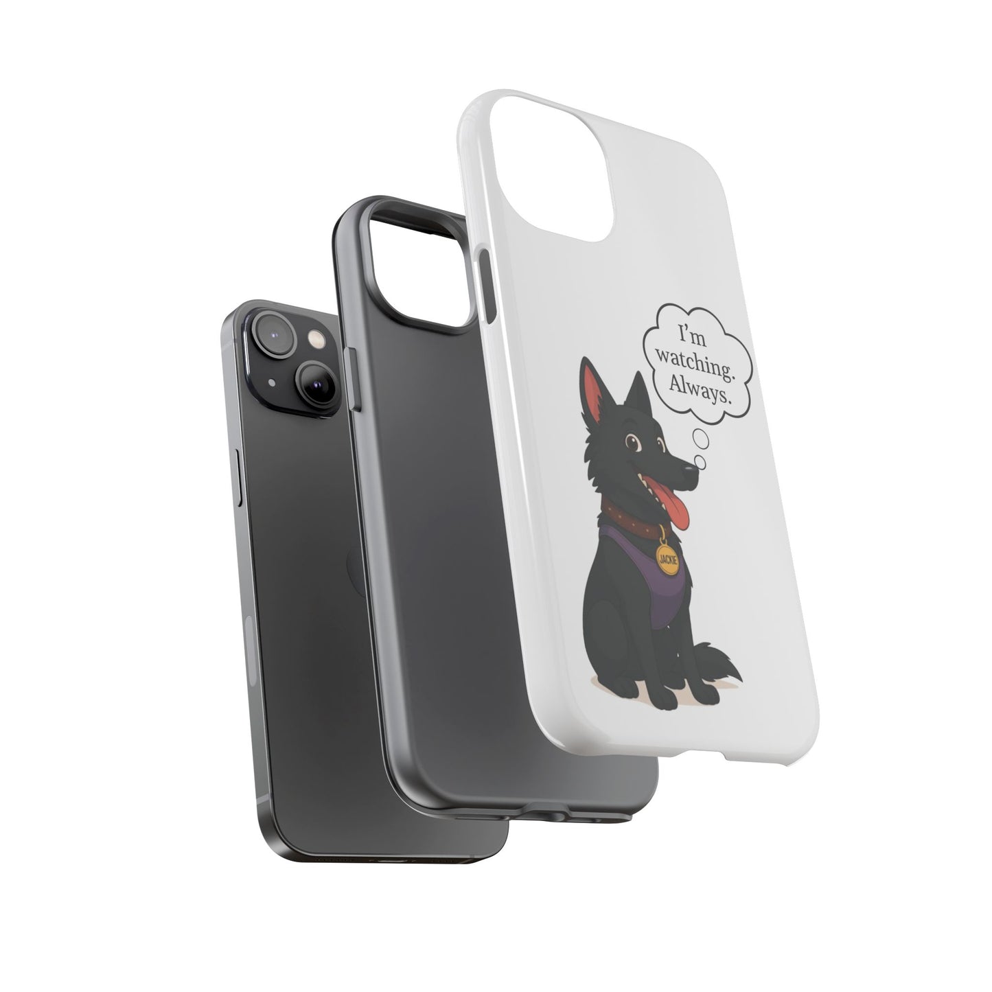 Jackie the Watcher – Funny Dog Phone Case