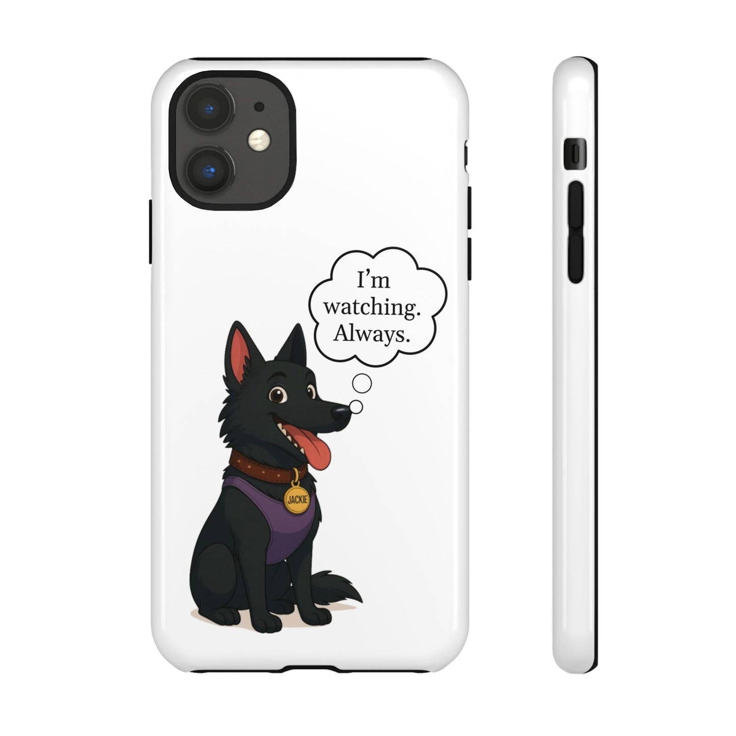 Jackie the Watcher – Funny Dog Phone Case