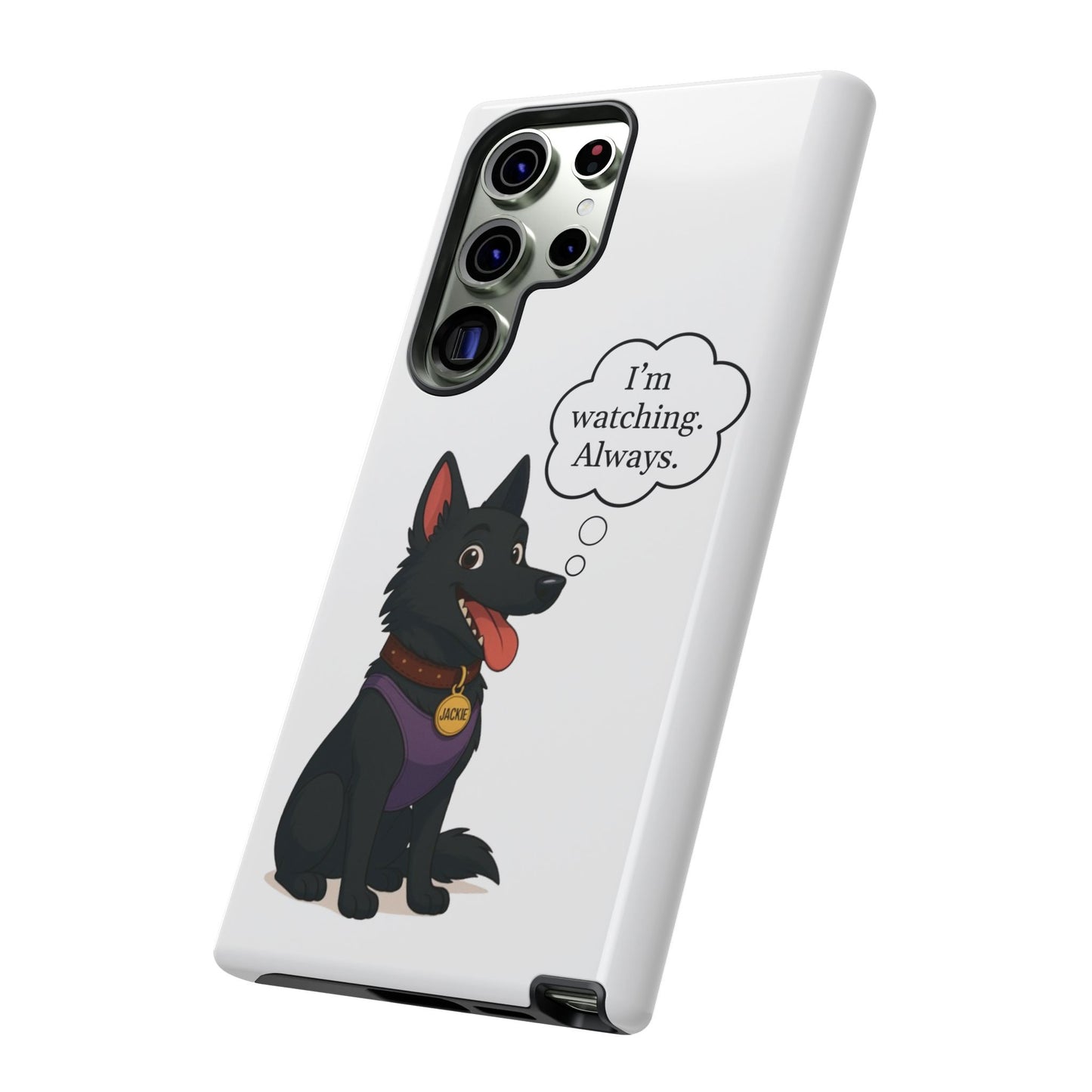 Jackie the Watcher – Funny Dog Phone Case