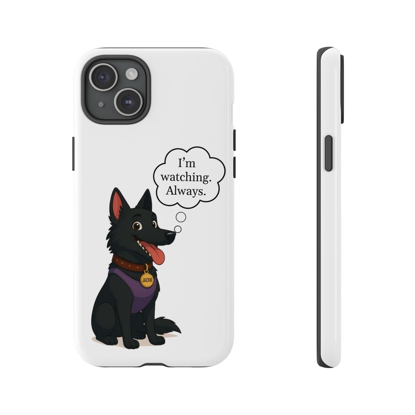 Jackie the Watcher – Funny Dog Phone Case