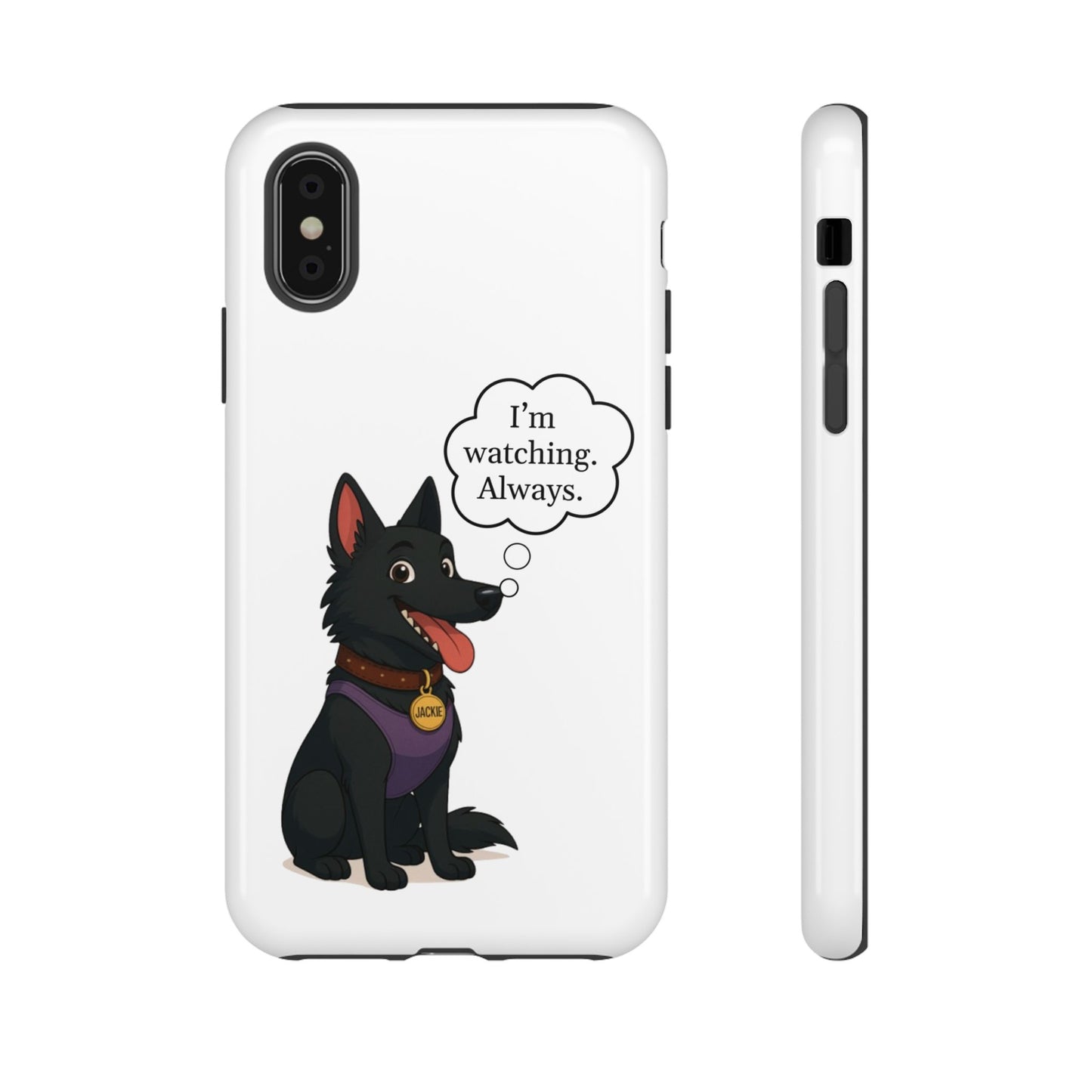 Jackie the Watcher – Funny Dog Phone Case