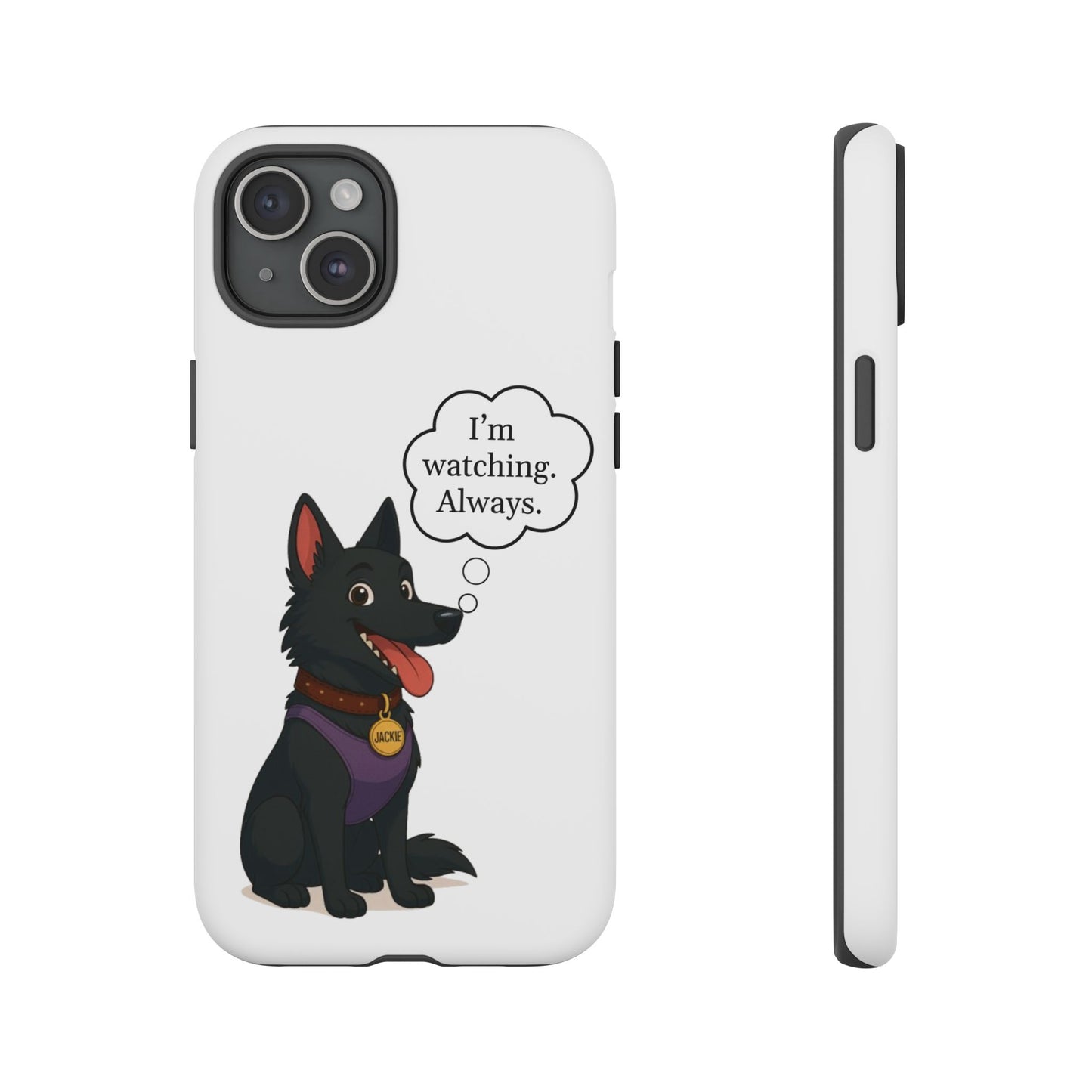 Jackie the Watcher – Funny Dog Phone Case