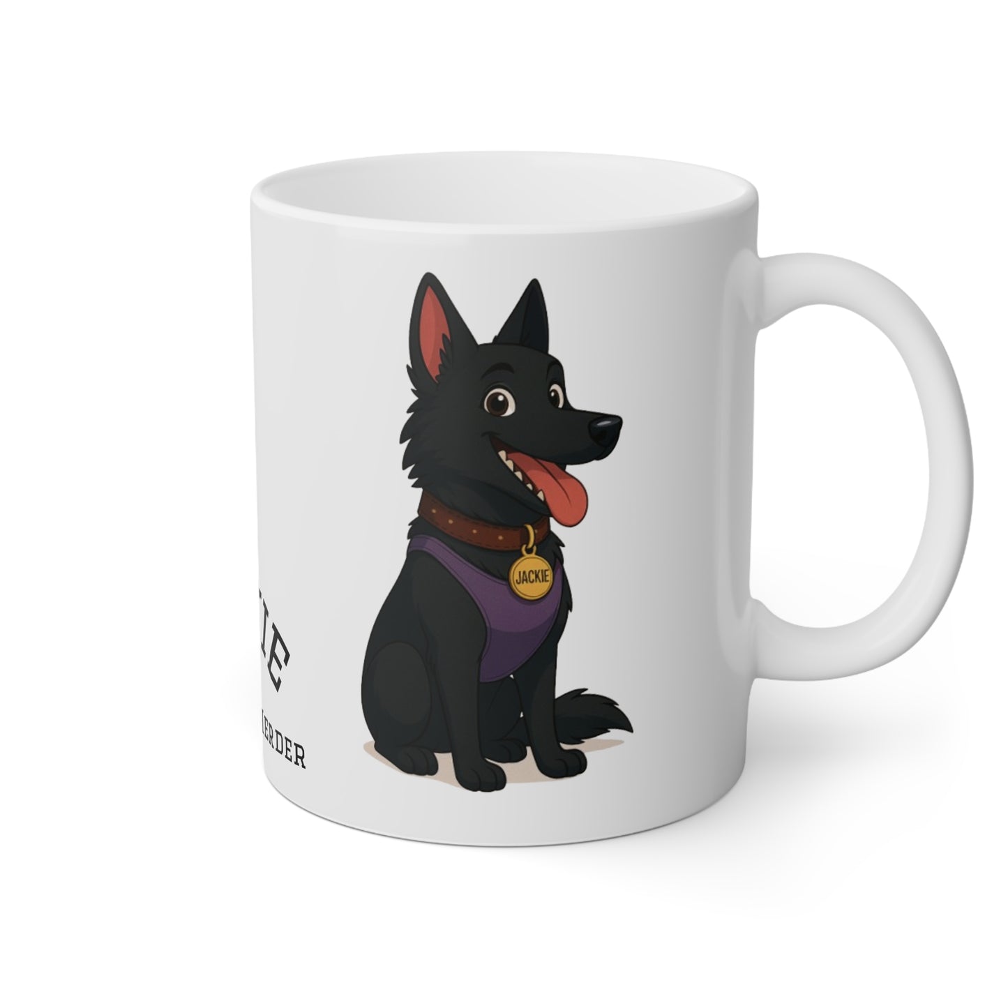 Funny Belgian Shepherd Dog Mug – Jackie the Happy Herder