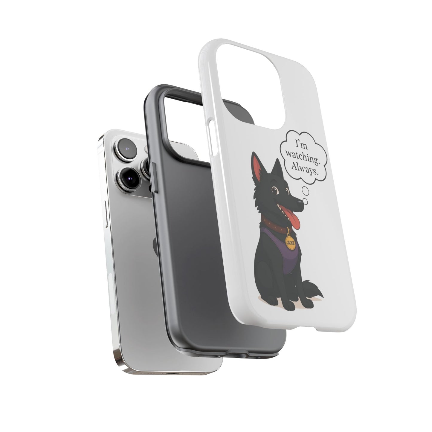 Jackie the Watcher – Funny Dog Phone Case