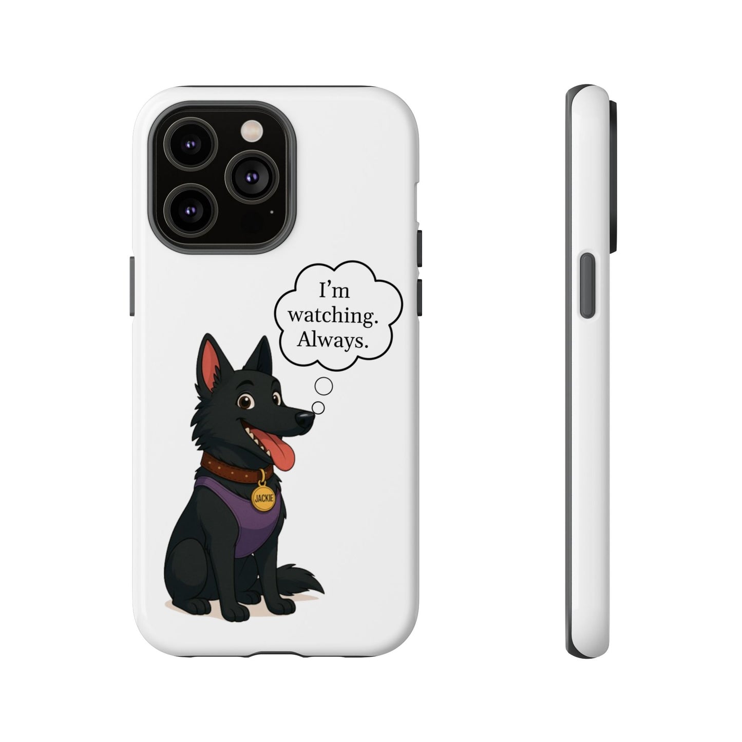 Jackie the Watcher – Funny Dog Phone Case