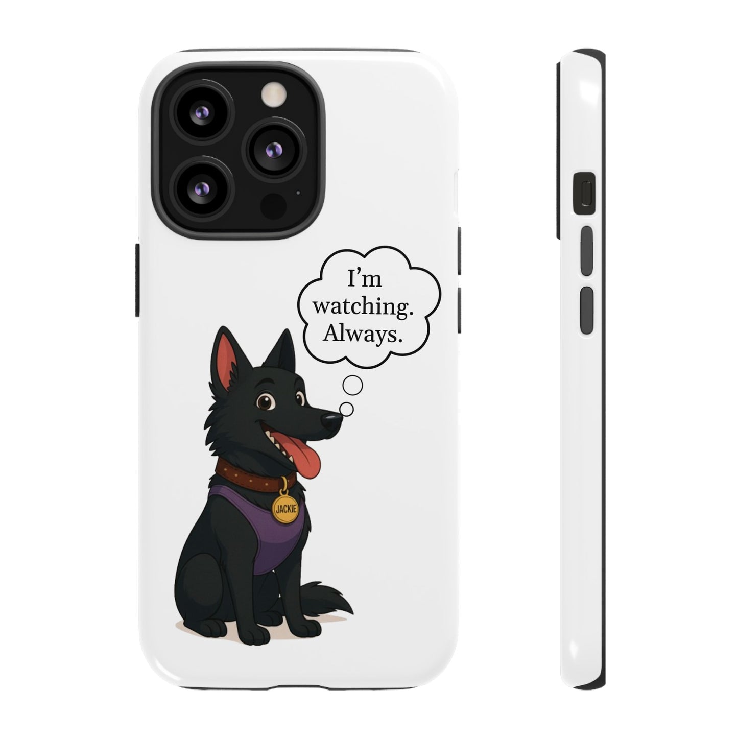 Jackie the Watcher – Funny Dog Phone Case