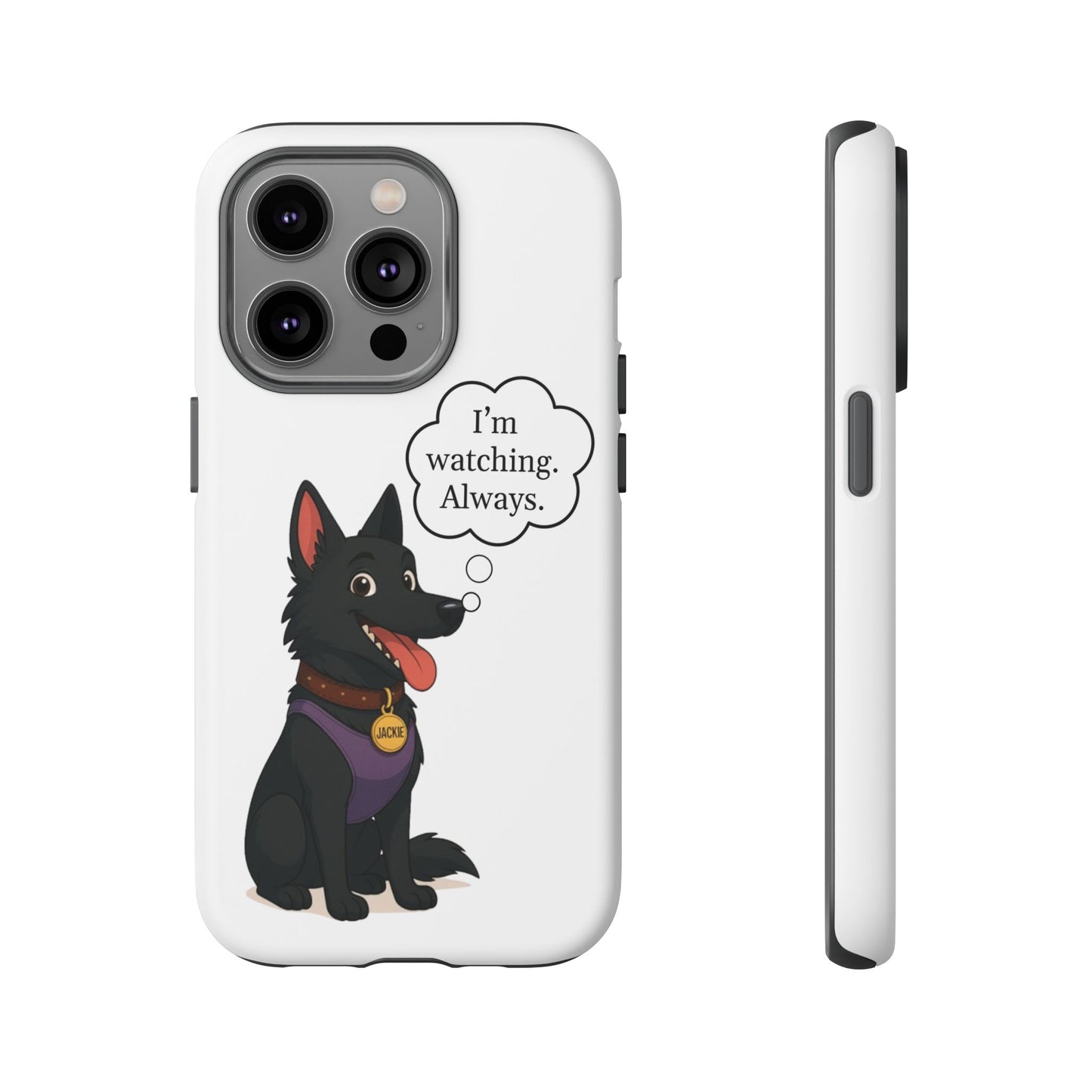 Jackie the Watcher – Funny Dog Phone Case