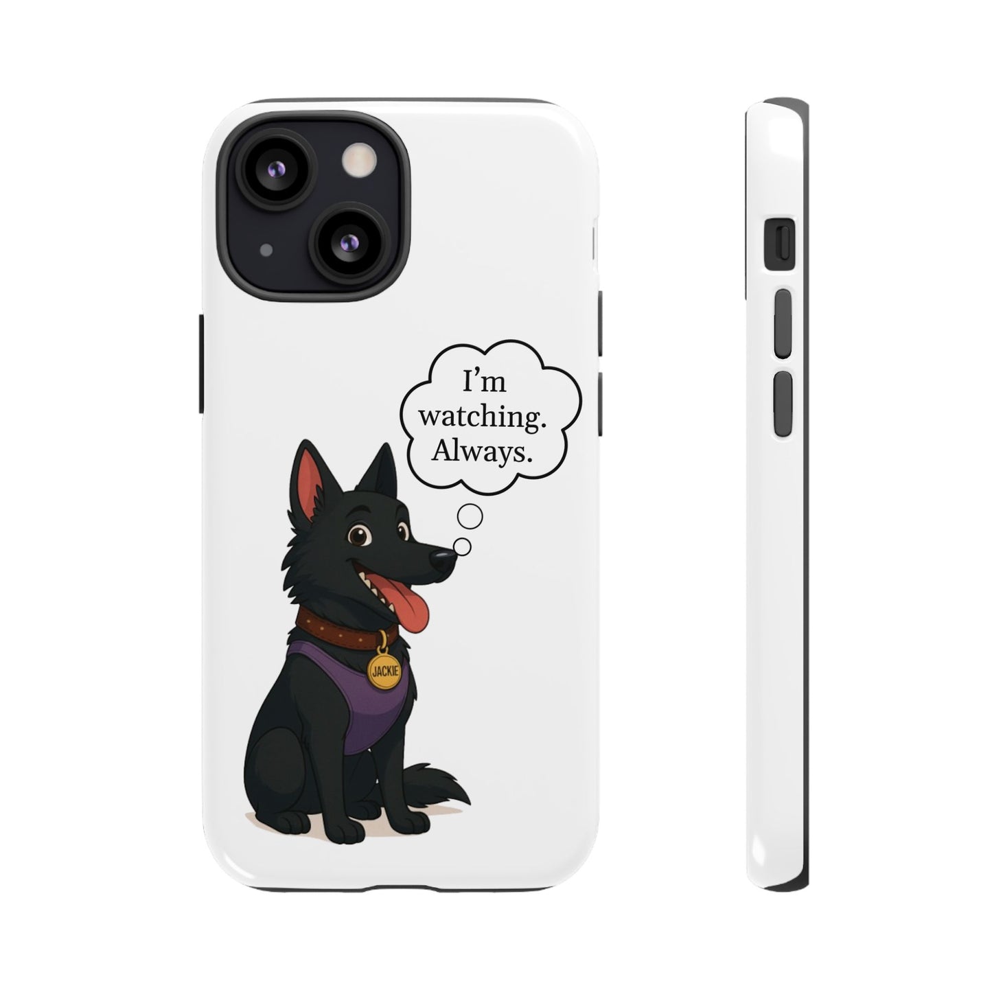 Jackie the Watcher – Funny Dog Phone Case