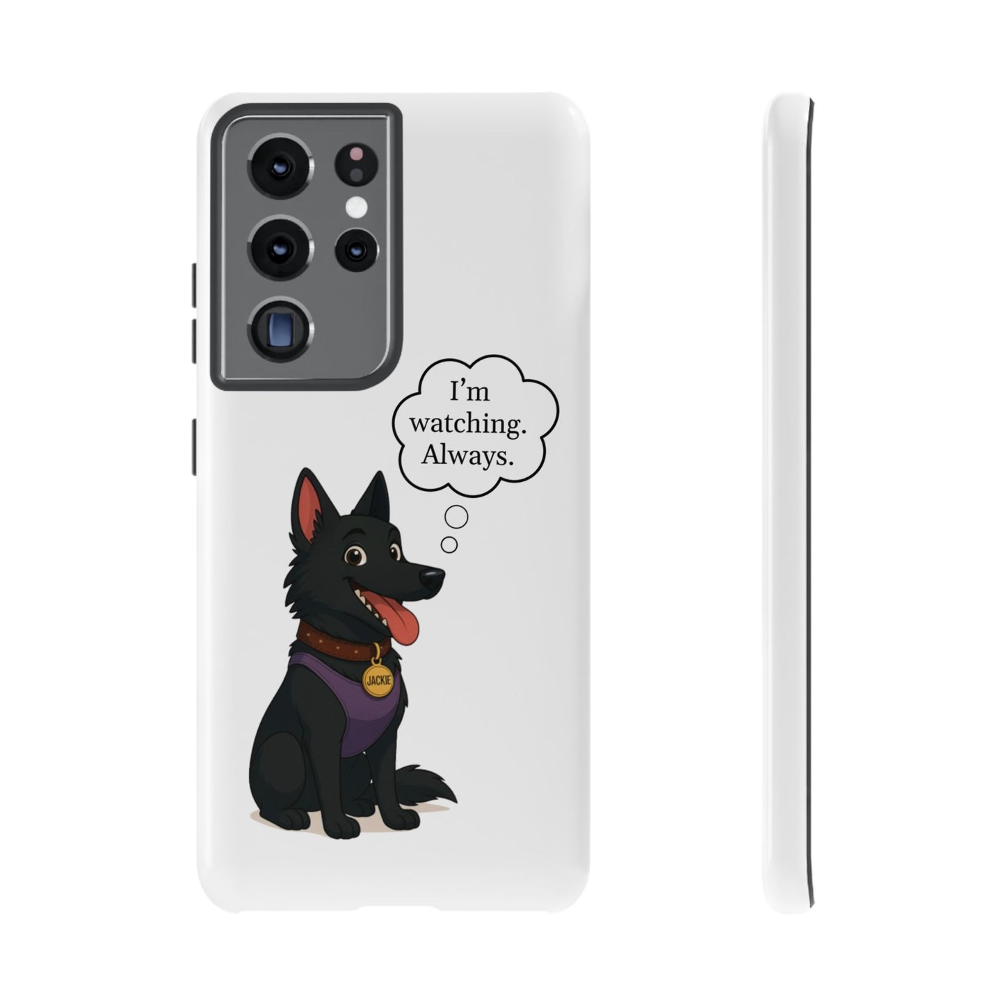 Jackie the Watcher – Funny Dog Phone Case