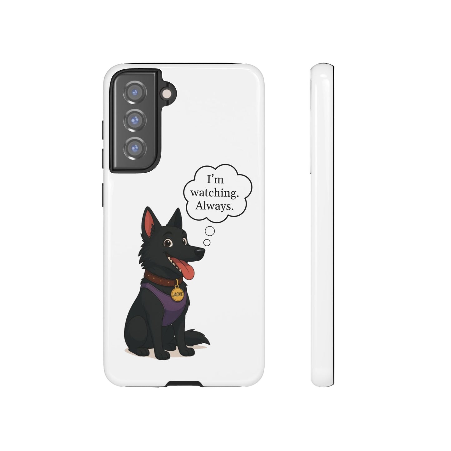Jackie the Watcher – Funny Dog Phone Case