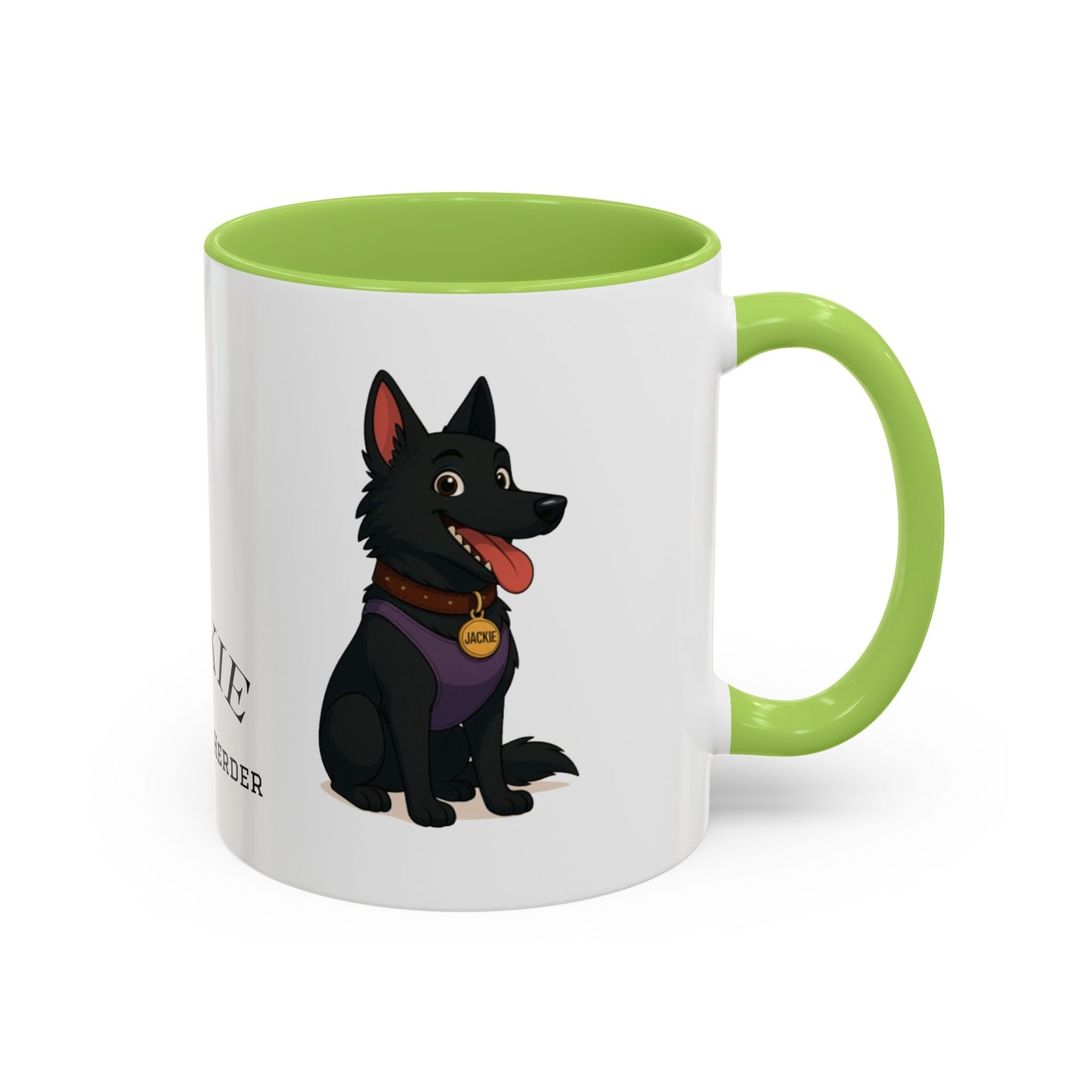 Funny Belgian Shepherd Dog Mug – Jackie the Happy Herder