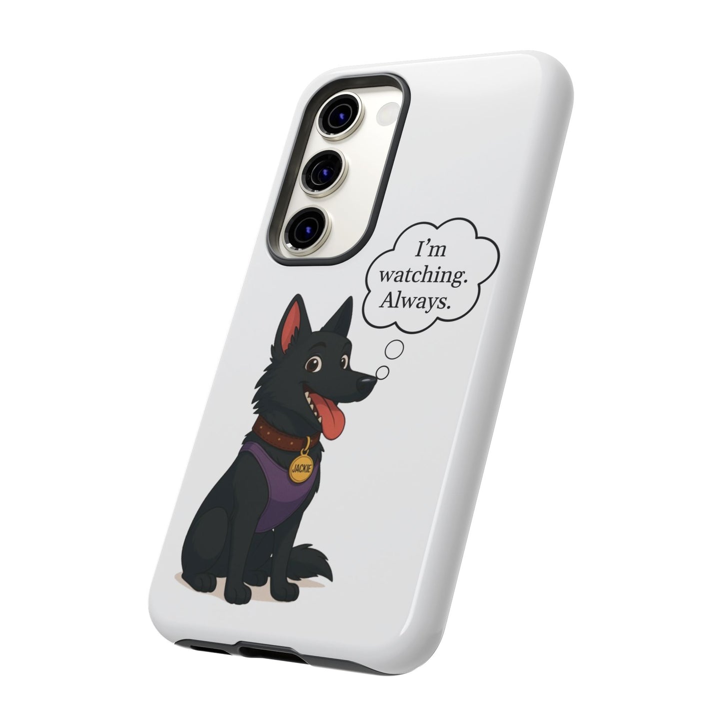 Jackie the Watcher – Funny Dog Phone Case