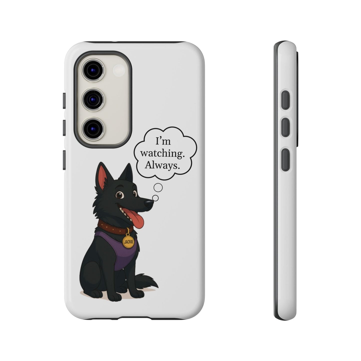 Jackie the Watcher – Funny Dog Phone Case