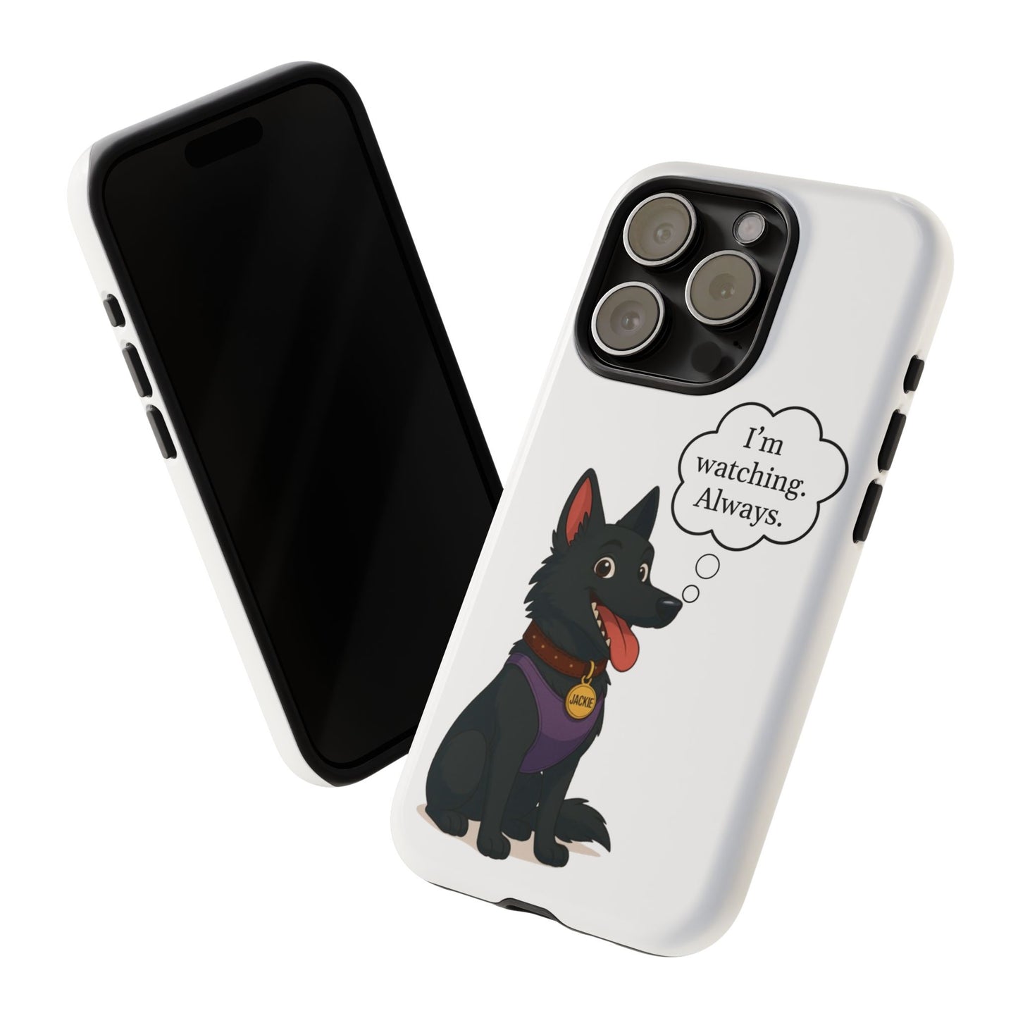 Jackie the Watcher – Funny Dog Phone Case