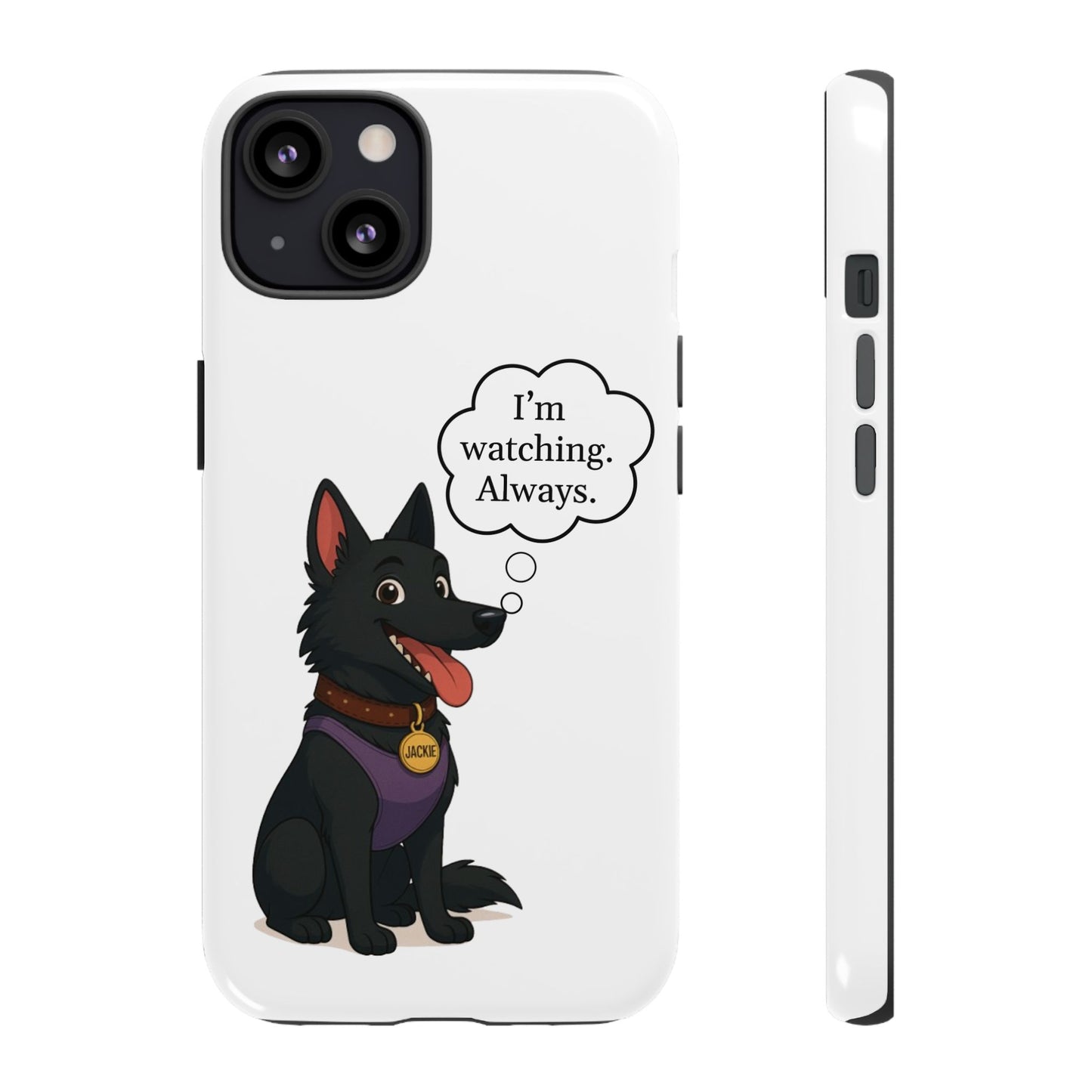 Jackie the Watcher – Funny Dog Phone Case