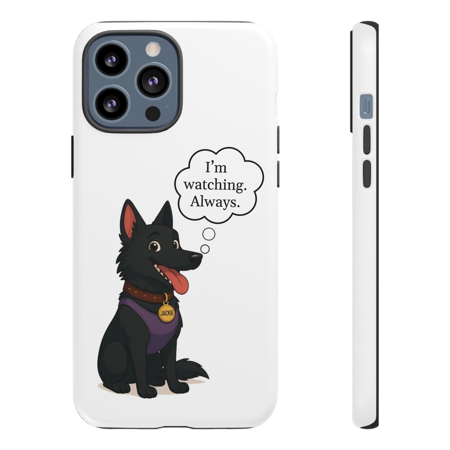 Jackie the Watcher – Funny Dog Phone Case