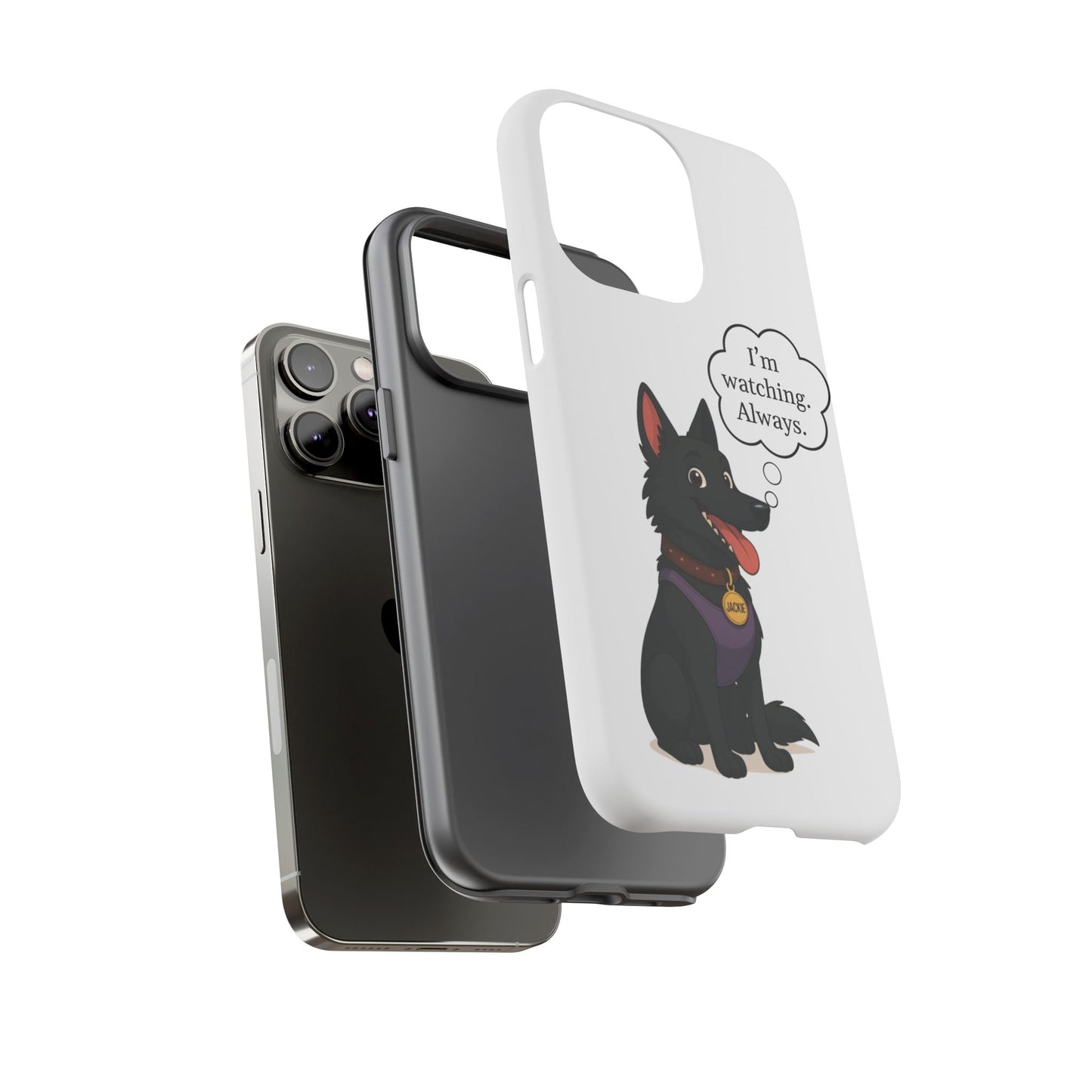Jackie the Watcher – Funny Dog Phone Case