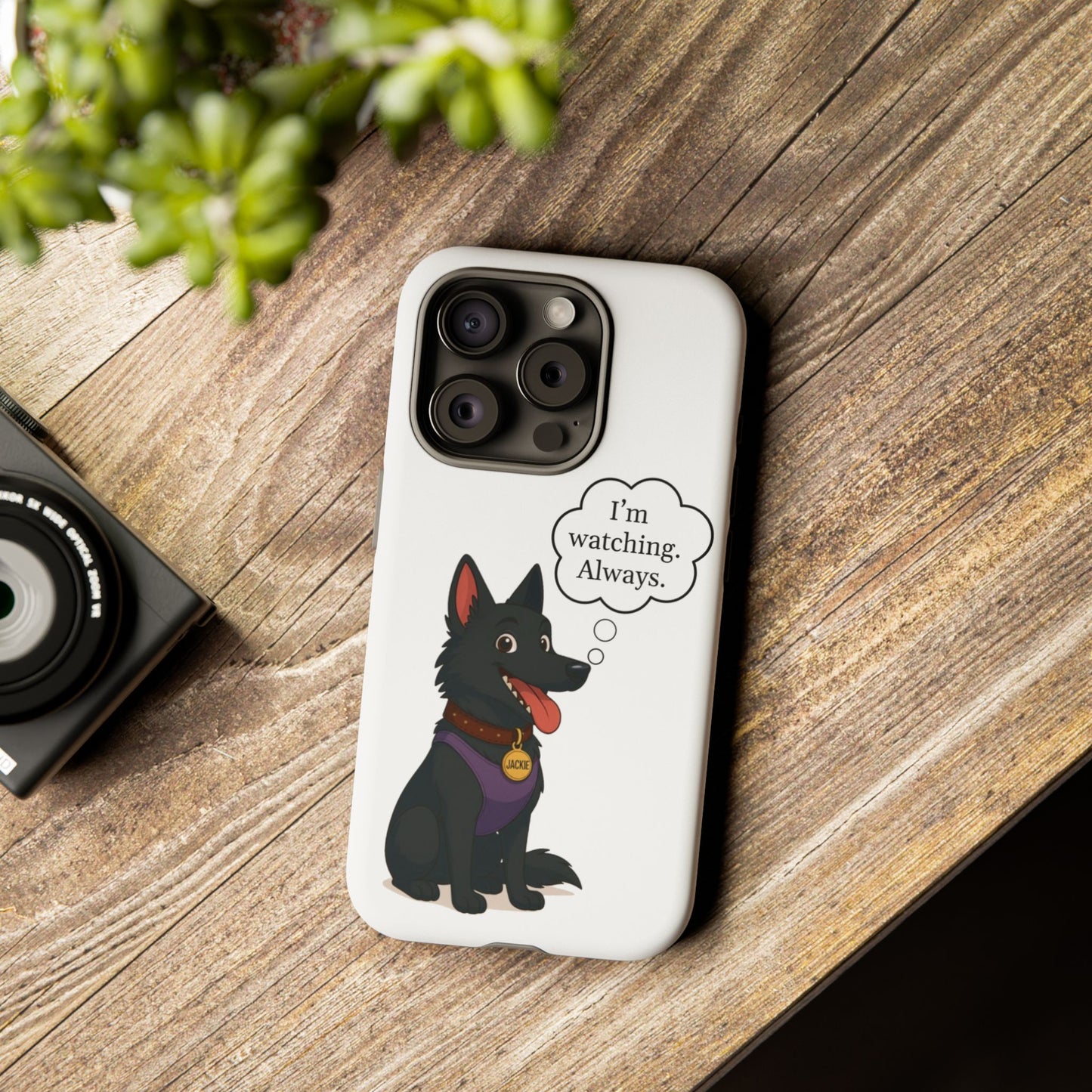 Jackie the Watcher – Funny Dog Phone Case