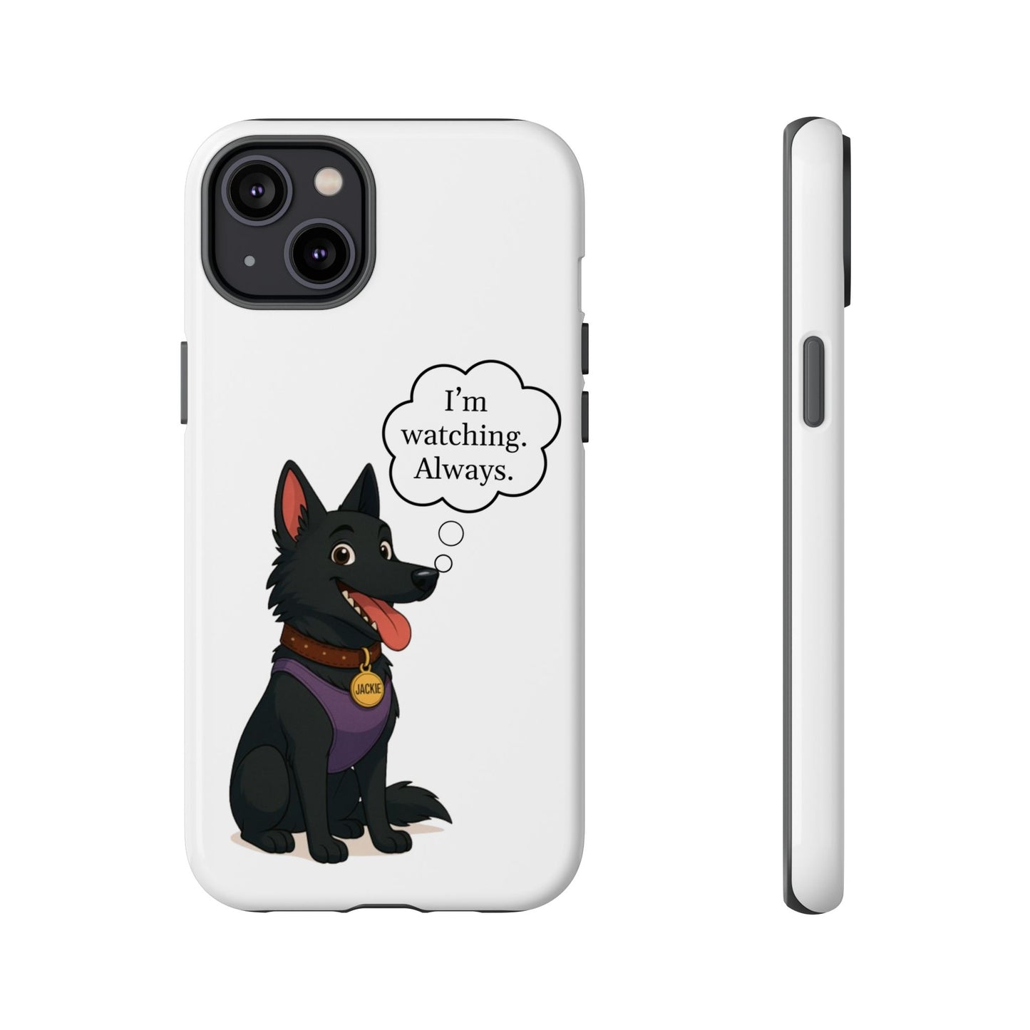 Jackie the Watcher – Funny Dog Phone Case