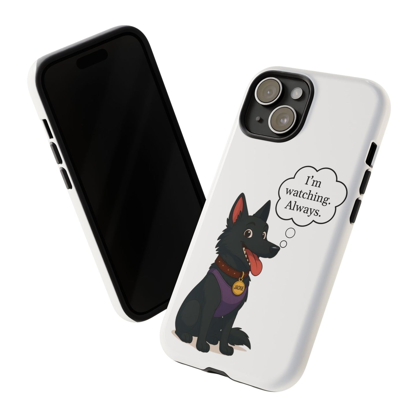 Jackie the Watcher – Funny Dog Phone Case