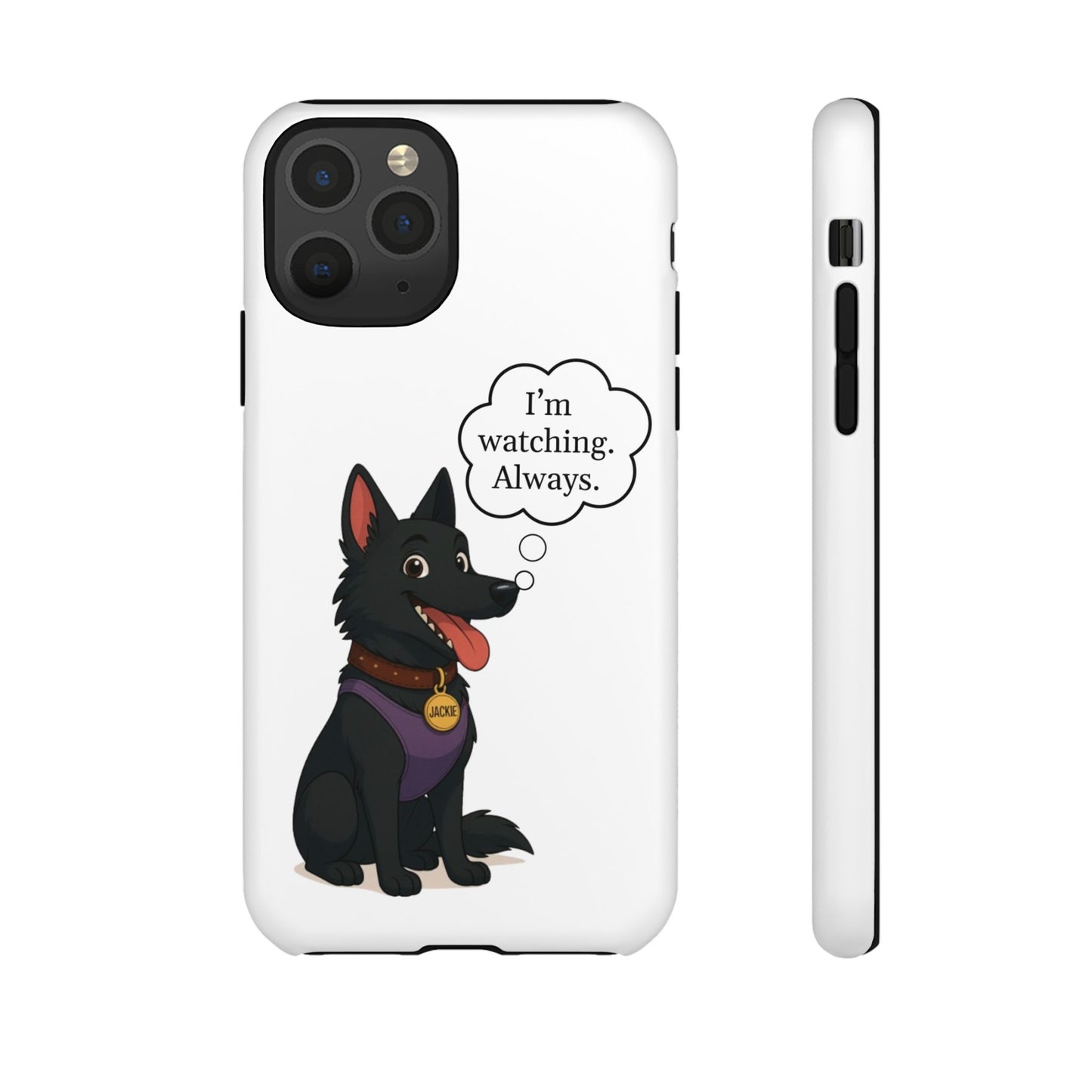 Jackie the Watcher – Funny Dog Phone Case