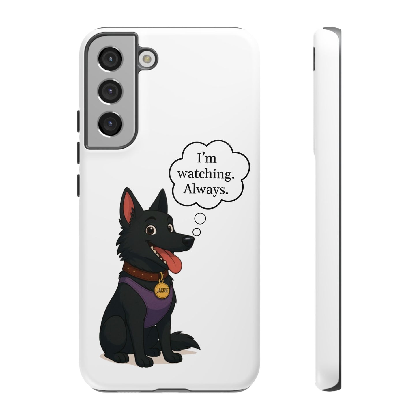 Jackie the Watcher – Funny Dog Phone Case