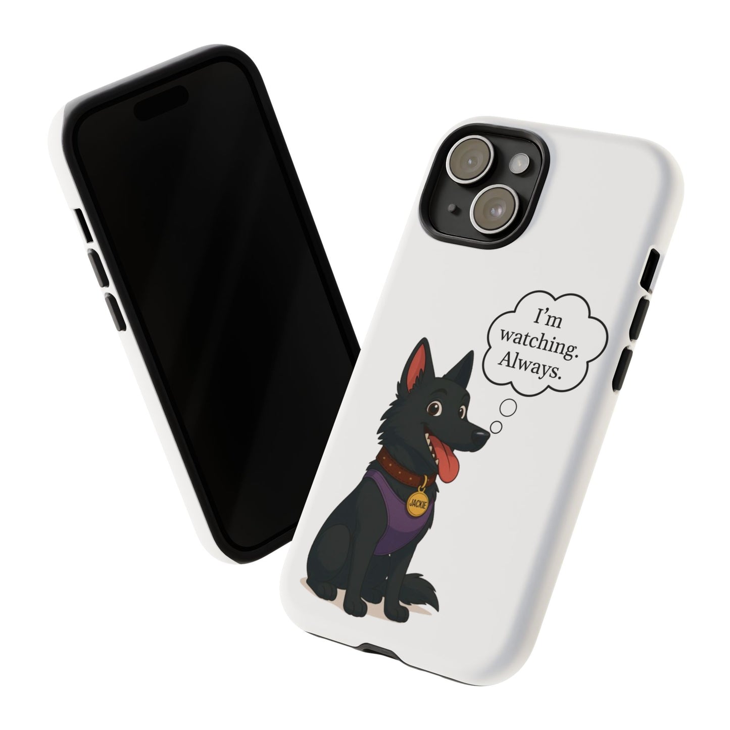 Jackie the Watcher – Funny Dog Phone Case
