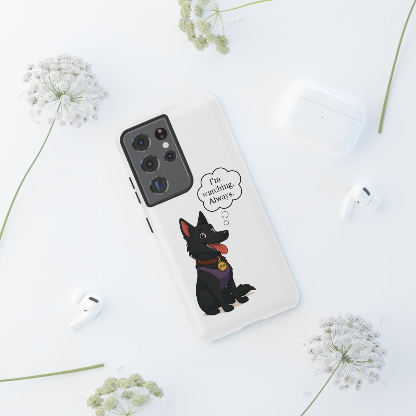 Jackie the Watcher – Funny Dog Phone Case
