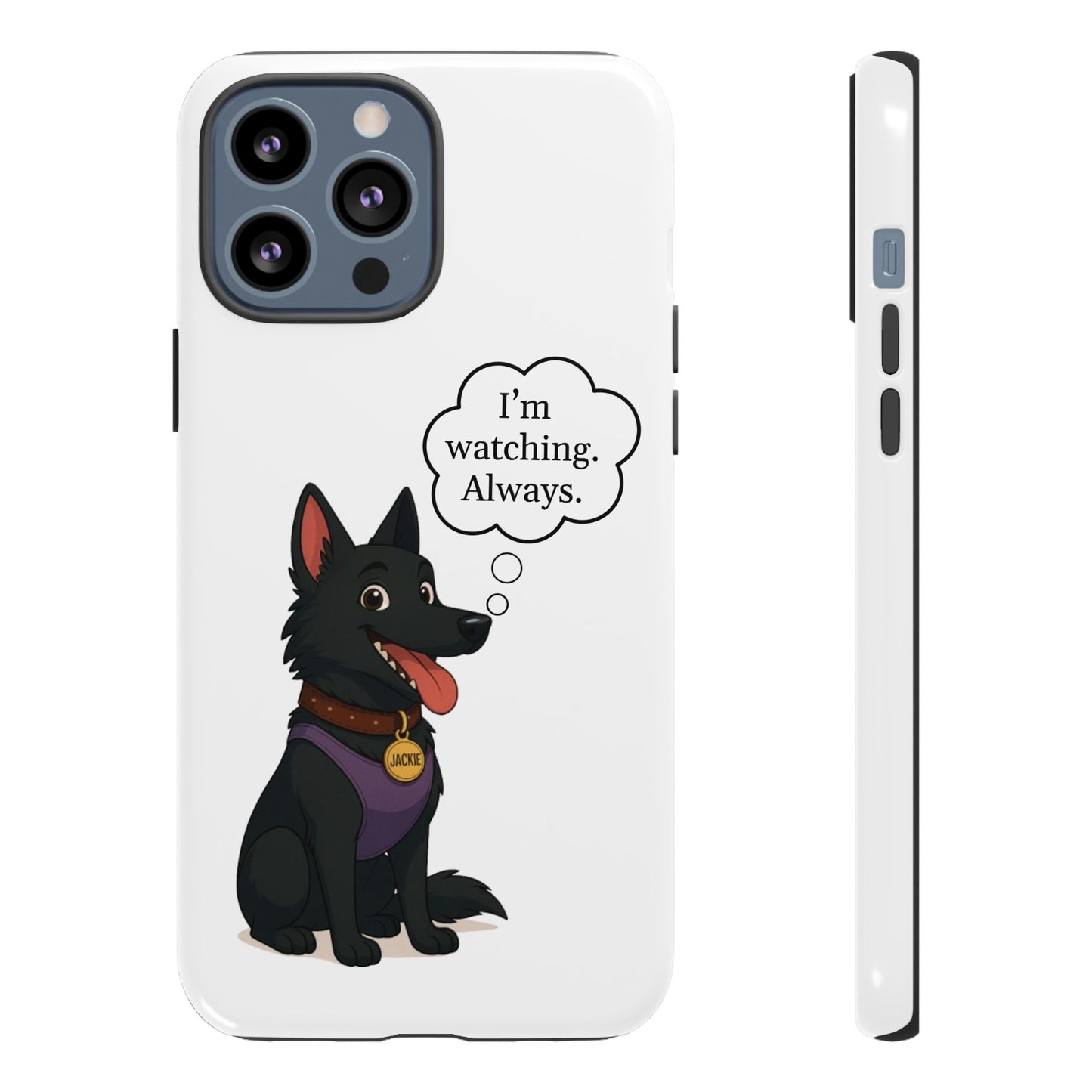 Jackie the Watcher – Funny Dog Phone Case